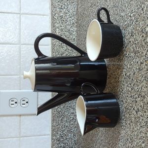 Royal China coffee pitcher 6 item set, MCM